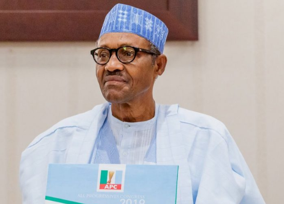 President Buhari Accepts His Donated APC Presidential Nomination Form