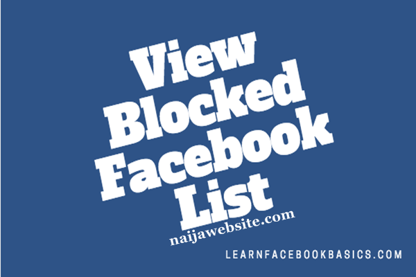 Blocked List On Facebook