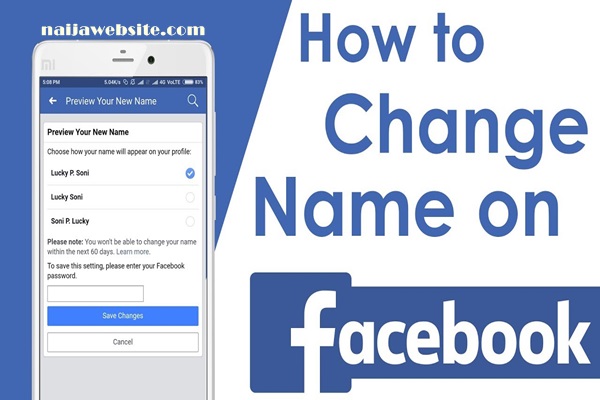 Change Name On Facebook