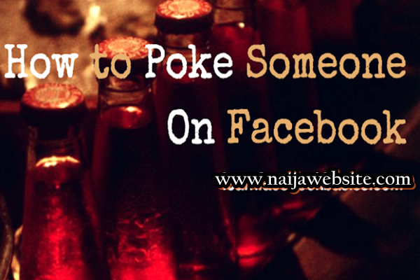 Poke someone on Facebook