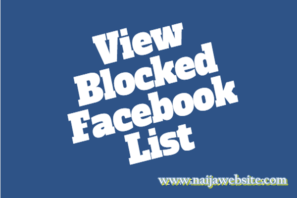 Blocked List On Facebook