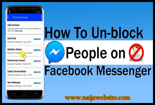 Unblock Someone From Facebook Messenger