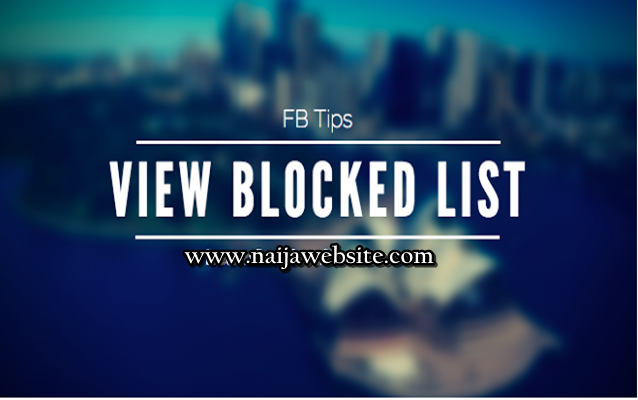 How to View Blocked Facebook List