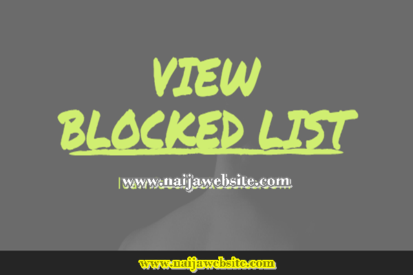 See and View Your Blocked List On Facebook