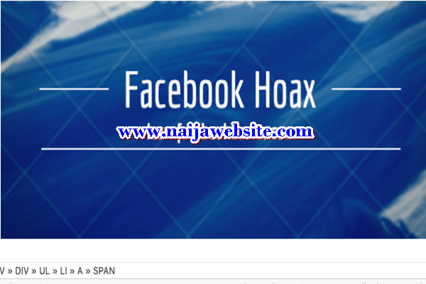 The newest hoax on Facebook