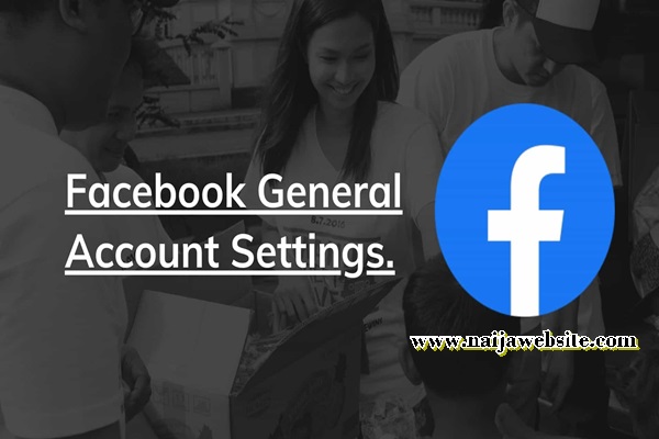 Facebook general account settings