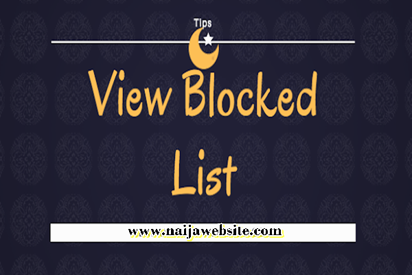See My Blocked List On Facebook