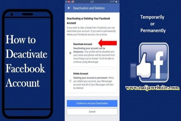 How to delete Facebook account temporarily or permanently