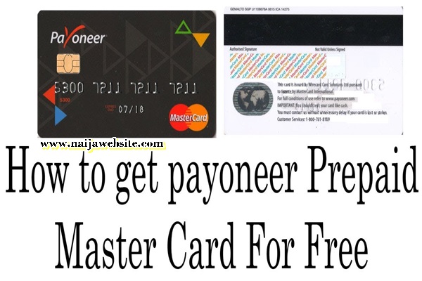 Sign Up for Payoneer Prepaid MasterCard