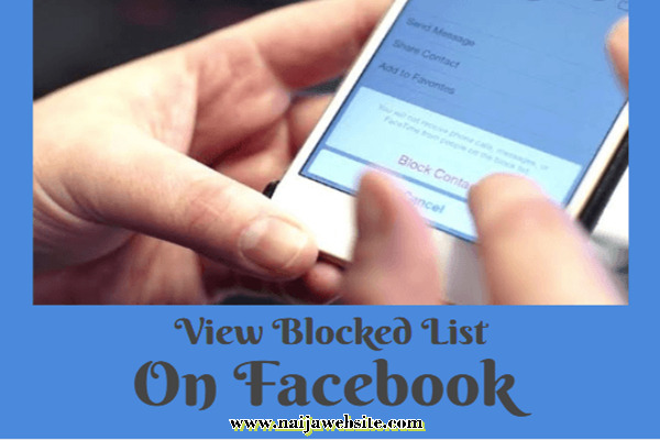 How to See My Block List On Facebook